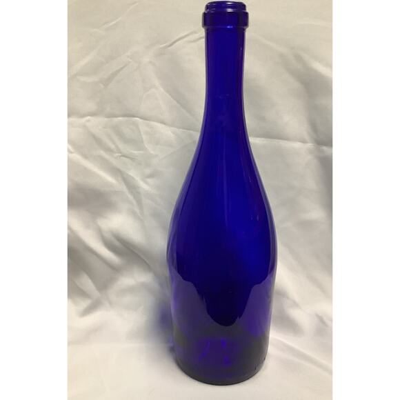 Cobalt Blue Wine Glass Bottle 12" - Picture 1 of 4